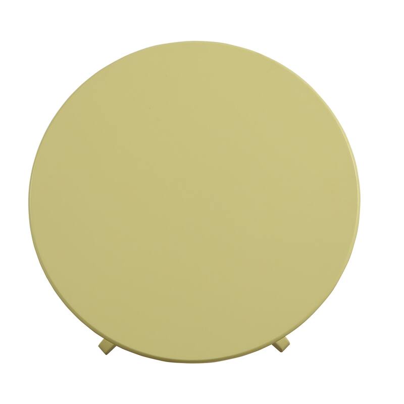 Charming Wooden Accent Table with Classic Pedestal Design for Home Decoration - Yellow