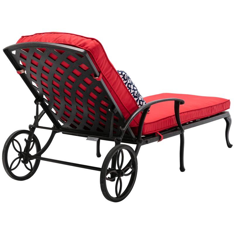 Aluminum Reclining Outdoor Chaise Lounge