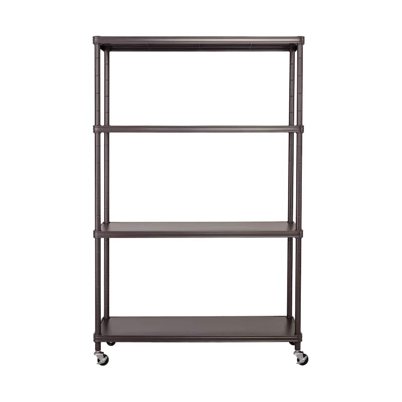 Seville Classics HOME 4-Tier Steel Shelving with Shelf Liners