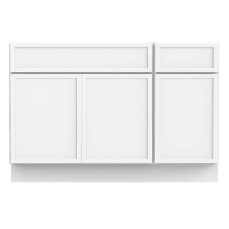 Vanity Art 51" Birch Freestanding Bathroom Vanity Cabinet without Top