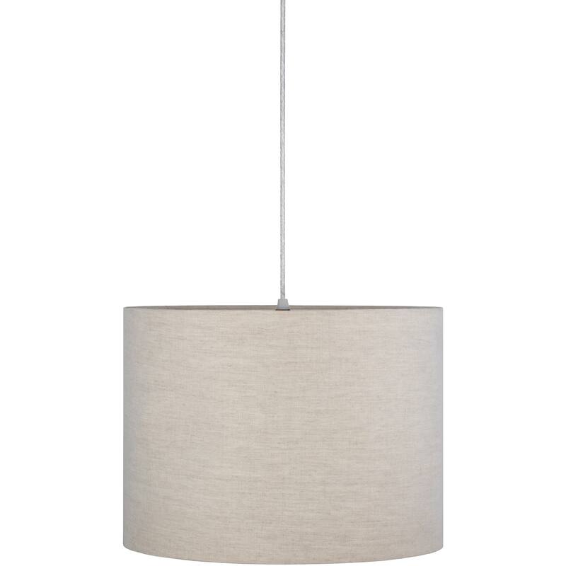 Nevylle Ivory Cotton Drum Pendant - 12"H x 16"W x 16"D - 12"H x 16"W x 16"D - Off White