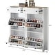 preview thumbnail 3 of 17, Merax Wood Grain Pattern Top Shoe Storage Solution with Adjustable Panel