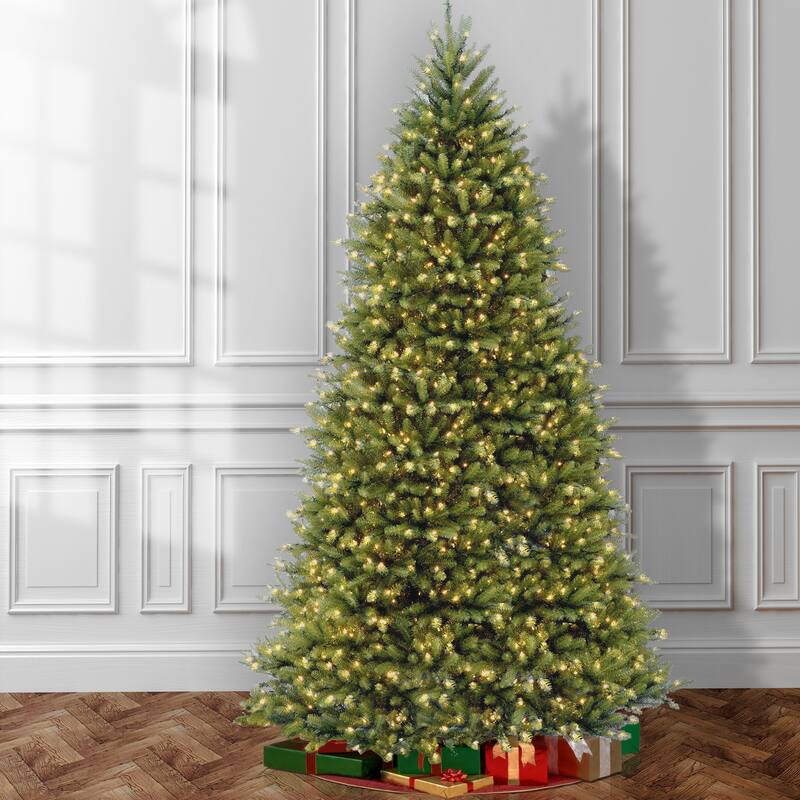 National Tree Company 10 ft. PowerConnect Dunhill Fir Tree with Dual Color LED Lights - 10' - 10 Foot - Green