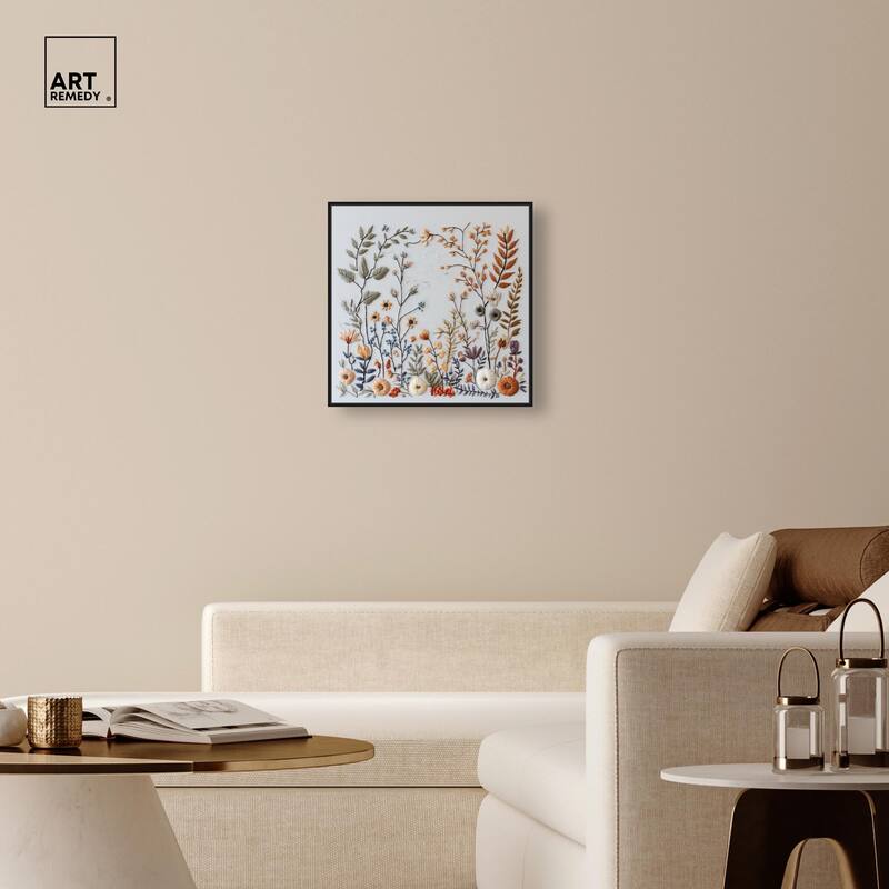Threaded Thicket Canvas Floral by Art Remedy