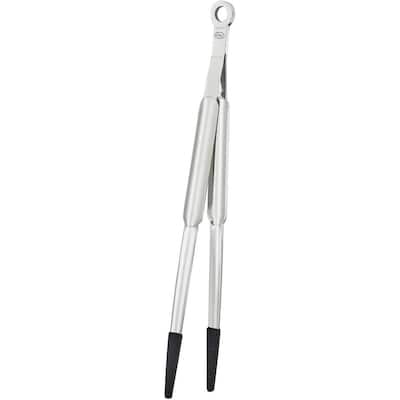 Rosle Stainless Steel Kitchen Fine Tongs, Silicone Tip, Stainless