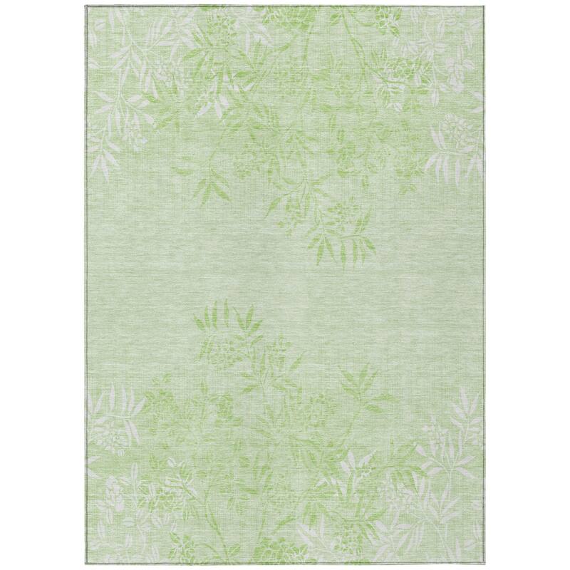 HomeRoots Floral Transitional Rectangle Outdoor Rug