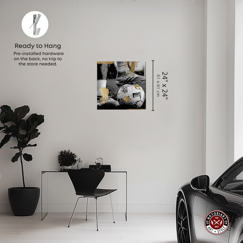 Notoriart Soccer Cleats Gallery Wrapped Soccer 1 Piece Canvas Wall Art