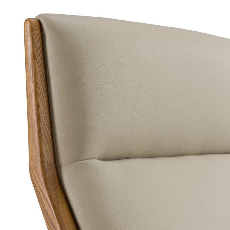 Modrest Fulton Modern Beige Lounge Chair & Ottoman