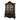 Curio Cabinet with Scrolled Motifs and Touch Light, Cherry Brown