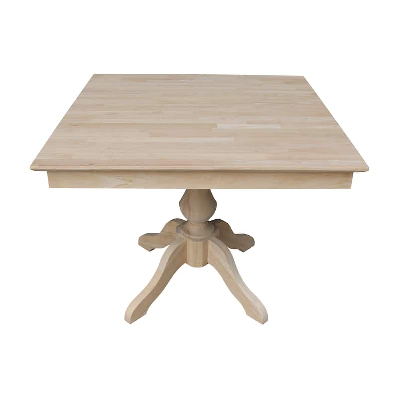36" x 36" Square Top Pedestal Table - Unfinished