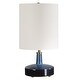 preview thumbnail 4 of 6, Uttermost Abyss Blue Table Lamp - 22.5" H X 12" W X 12" D