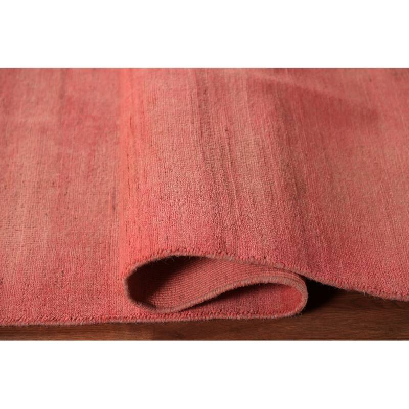 Pink Gabbeh Oriental Area Rug Handmade Wool Carpet - 6'8" x 9'6"
