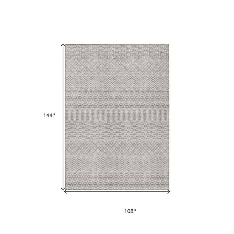 HomeRoots Chevron Modern Rectangle Outdoor Rug