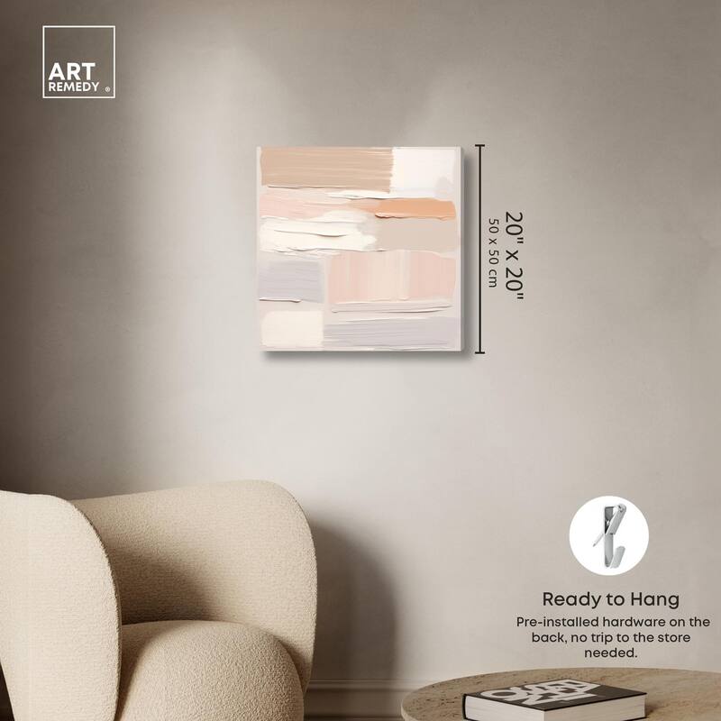 Roseate Cream Tones III Canvas by Art Remedy, Gallery Wrapped