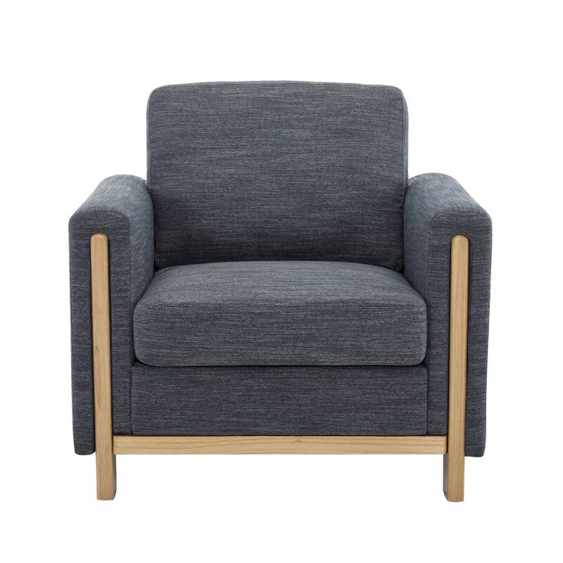 Christopher Knight Home - Harmonia Upholstered Armchair with Solid Wood Frame and Plush Cushioning
