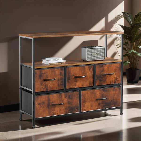 5 Drawer Dresser, Closet Fabric Dresser with Metal Frame for Bedroom - Bed  Bath & Beyond - 39923746