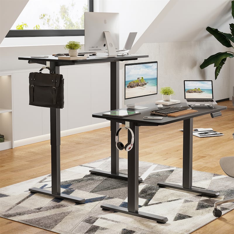Electric Standing Adjustable Height Sit Stand Home Office Desk w/ Splice Board