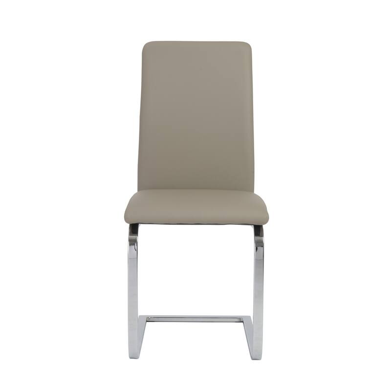 Set of Two Mod Black and Silver Dining Chairs