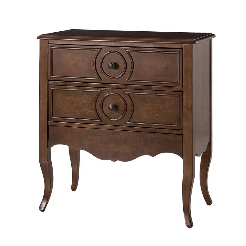 Sidney Traditional 3-Drawer Nightstand with Built-In Outlets and USB by HULALA HOME
