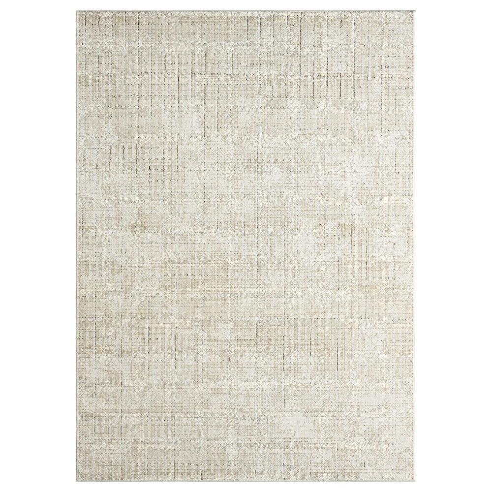 DKNY Grand Street Indoor only Beige Abstract Area Rug