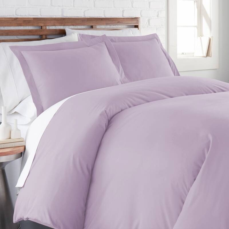Vilano Comfort Premium Ultra-soft 3-piece Duvet Cover Set - Lilac - 3 Piece - Queen