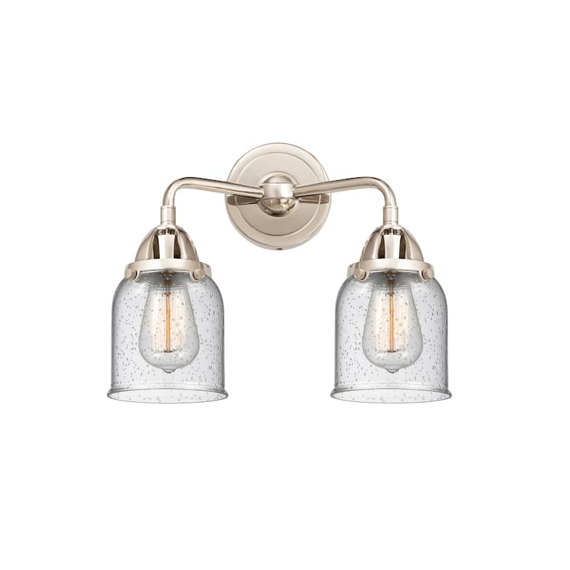 Innovations Lighting 288-2W-13-13 Bell Vanity Bell 2 Light 13" Wide - Polished Nickel / Seedy