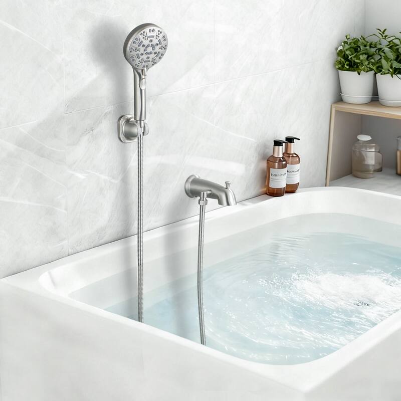 WOWOW Integrated Diverter Bathtub Spout with Handshower