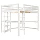 preview thumbnail 4 of 25, Modern Full Size Loft Bed With Desk And Shelves,Space Storage for Bedroom