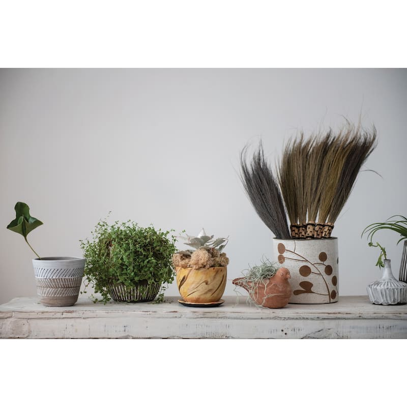 S/2 Terra cotta Pots w Saucers
