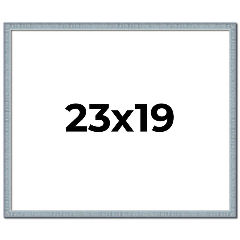 23x19 Frame Rustic Sky Blue Solid Wood Picture Frame | 0.75 Inch