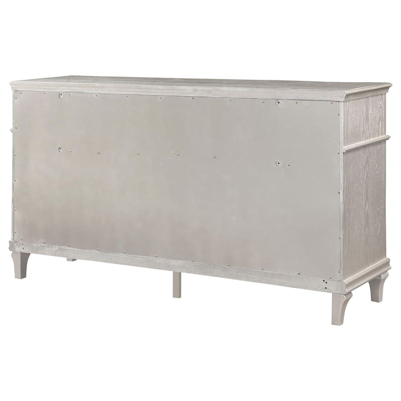 Evangeline Modern Classic Wood 9-drawer Bedroom Dresser Silver Oak