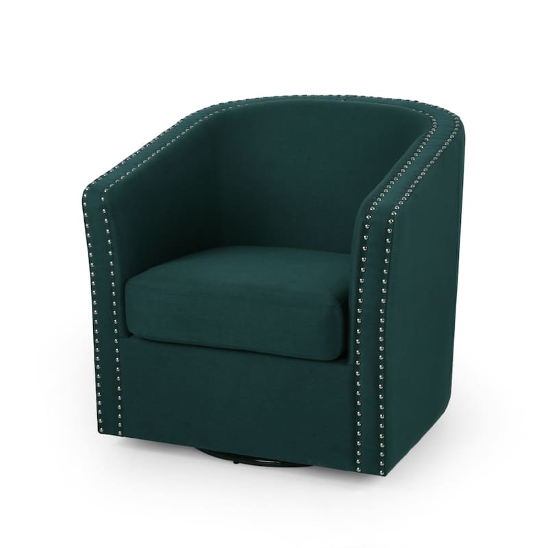 Maya Modern Fabric Swivel Chair by Christopher Knight Home - 30.25" W x 31.25" L x 31.25" H