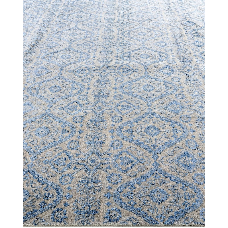 Ikat One-of-a-Kind Hand-Knotted Area Rug - Beige, 8' 2" x 10' 1" - 8' 2" x 10' 1"