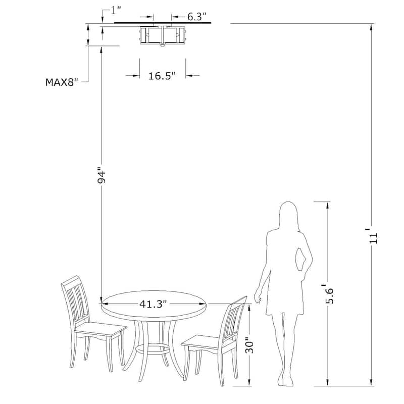 Laia 4-Light Metal Frame Textured Glass Panels Flush Mount