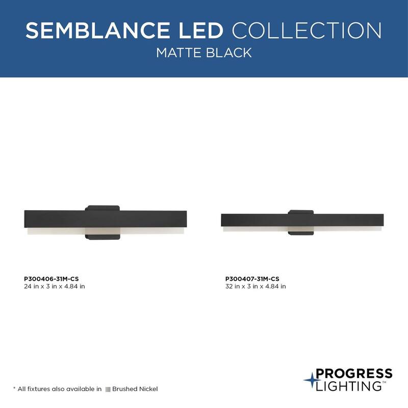 Phase 3 Collection 16 in. Brushed Nickel Small Modern 3CCT Integrated LED Linear Vanity Light - 16 in x 3 in x 5.78 in