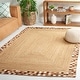 preview thumbnail 1 of 5, SAFAVIEH Handmade Natural Fiber Smaro Farmhouse Cowhide Leather Rug 5' x 8' - Natural/Brown - Rectangle