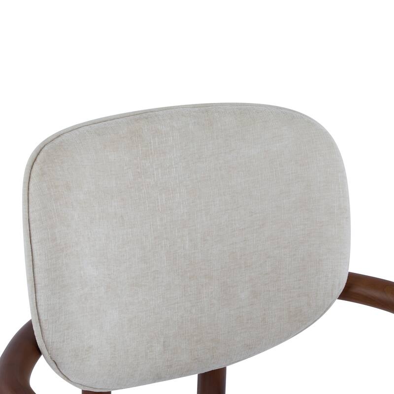 Roomfitters Upholstered Dining Arm Chair Set of 2, Rubber Wood Accent Seating, Comfortable Padded Seat