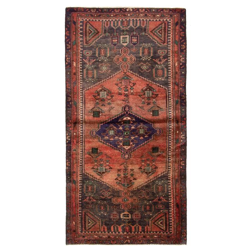 ECARPETGALLERY Hand-knotted Andelz Dark Red Wool Rug - 3'2 x 6'4