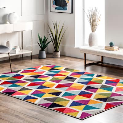 Nuloom Maris Colorful Geometric Tiles Area Rug