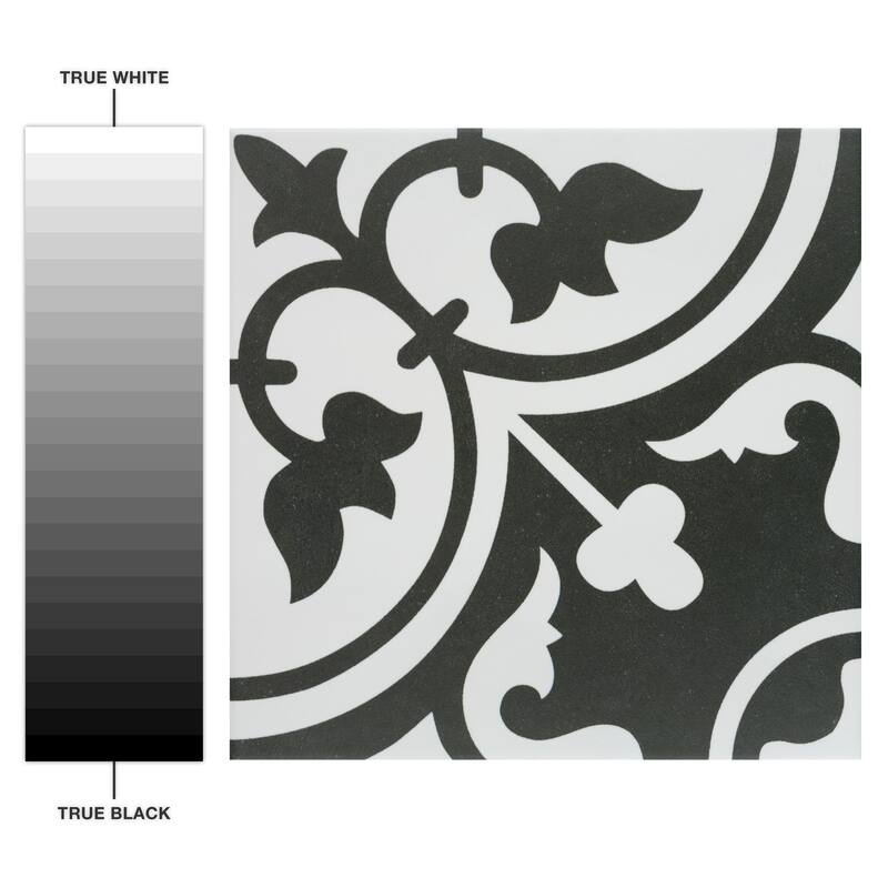 Merola Tile Arte Clover White 9-3/4" x 9-3/4" Porcelain Floor and Wall Tile