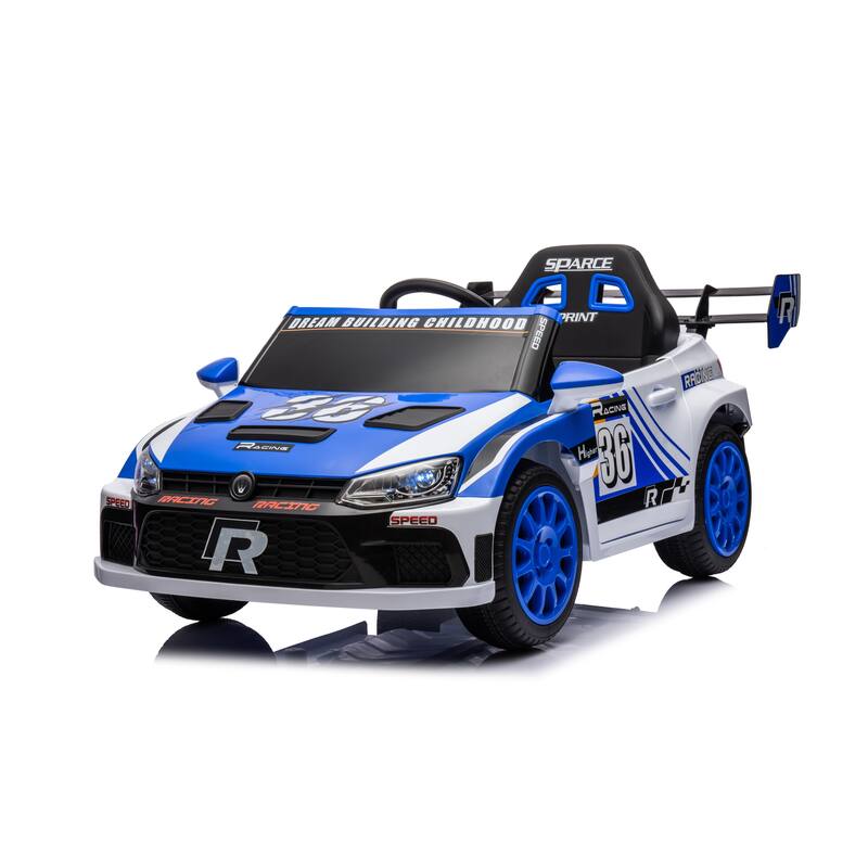 12V Kids Ride-On Car with Remote Control, Dual Drive 20W Motors, Music & Lights, Safety Belt, 4-Wheel Suspension, for Ages 5-8