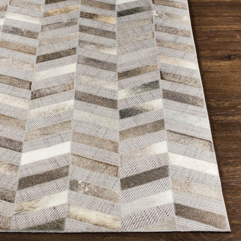 Artistic Weavers Arcangelo Modern Hair-on-hide Leather Area Rug