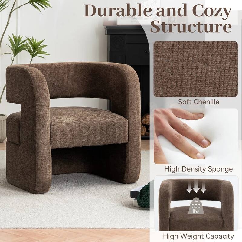 Full Assembled Upholstered Accent Chair For Living Room