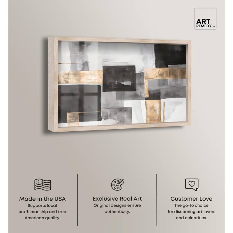 Graphite and Glimmer I Shadowbox by Art Remedy
