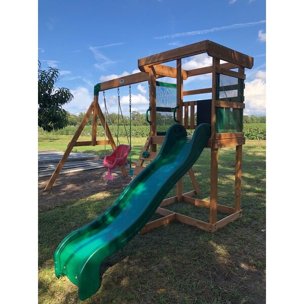 buckley hill all cedar swing set
