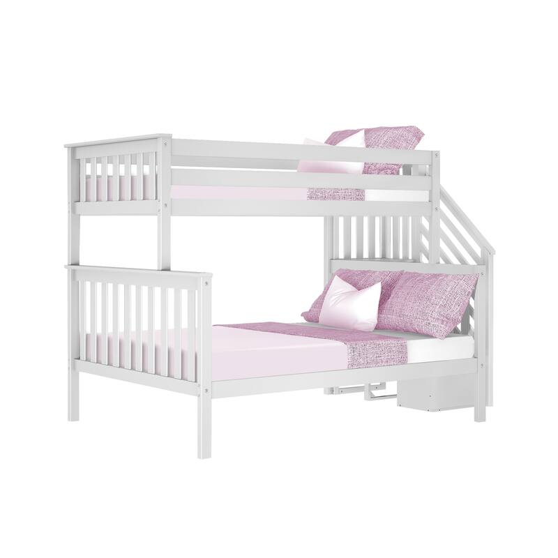 Max and Lily Twin over Full Staircase Bunk