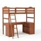 preview thumbnail 5 of 10, Core Transitional Solid Wood Multi-storage Loft Bed with Angled Ladder by Furniture of America