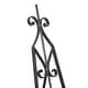preview thumbnail 16 of 17, Black Metal Tall Adjustable Floor Scroll Display Easel with Gold Accents