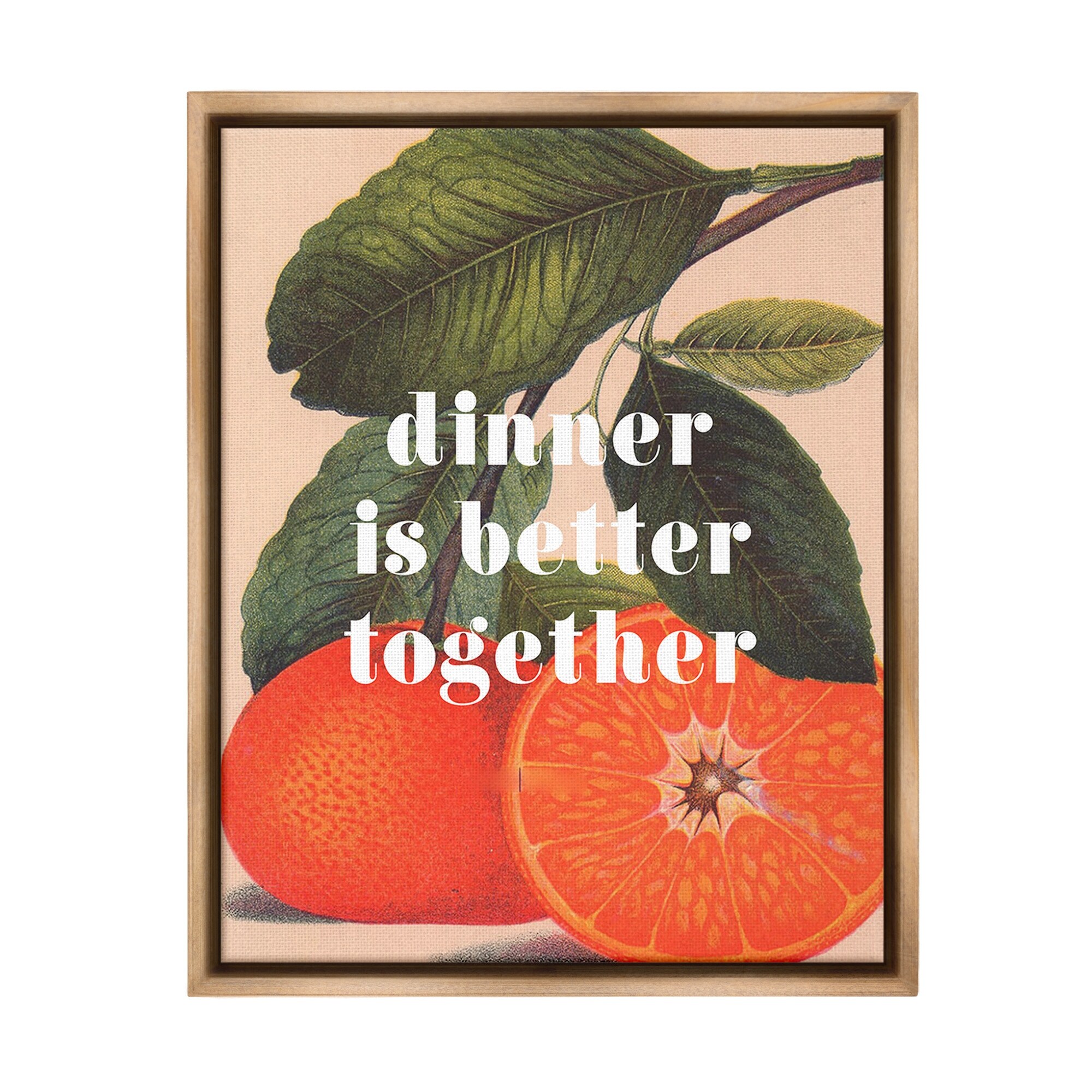 Stupell Dinner Better Together Framed Floater Canvas Wall Art Design By Lil' Rue