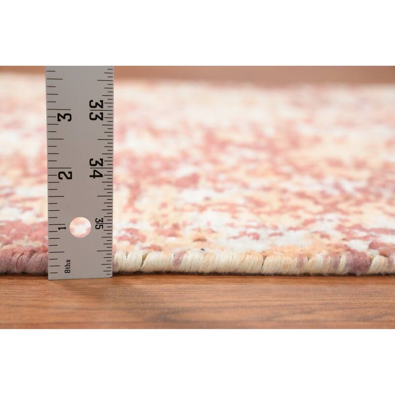 Hand Knotted Oriental Viscose Silk Carpet Modern Abstract Oranges & Rust Abstract Area Rug - 3' 11'' X 2' 0''